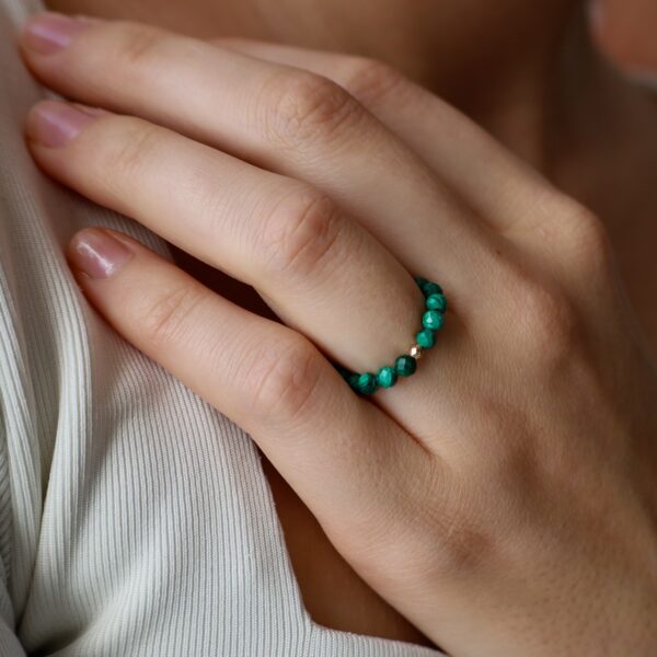 Pierścionek - malachit